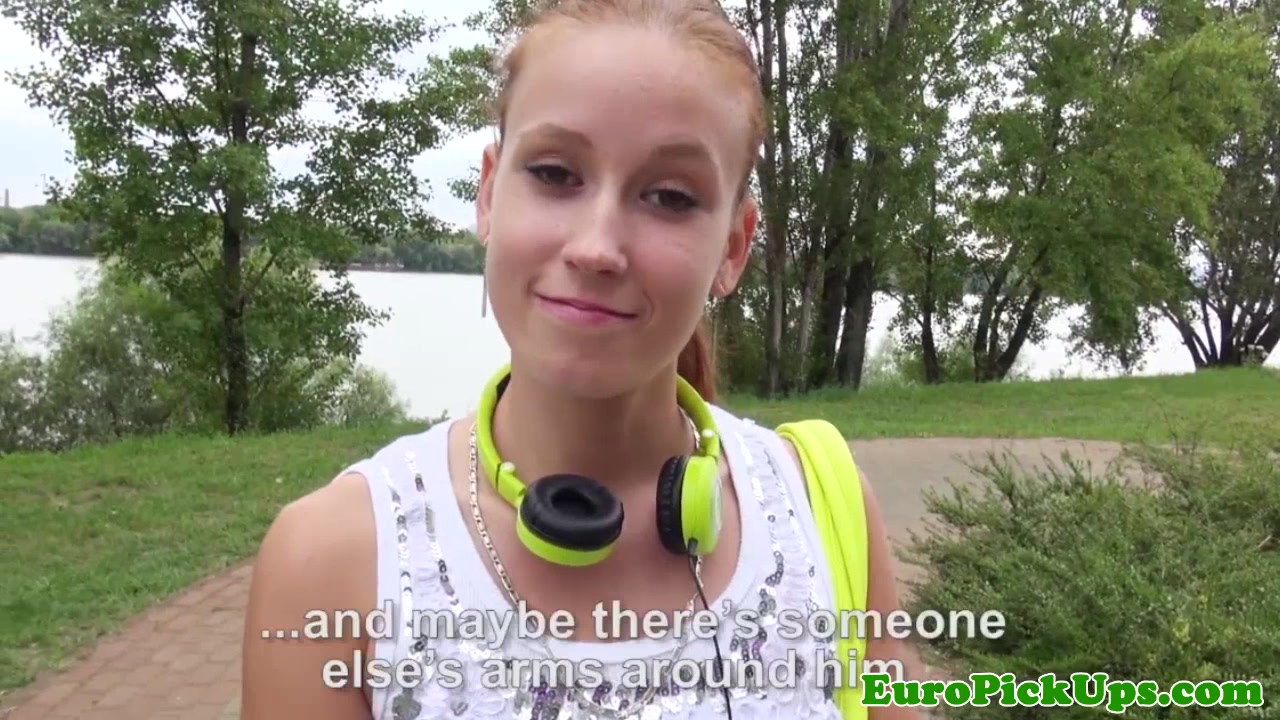Euro ginger pickedup outdoors before jerking