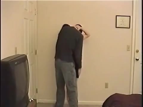 Muscled dude fucked leaned Japanese girl against the wall