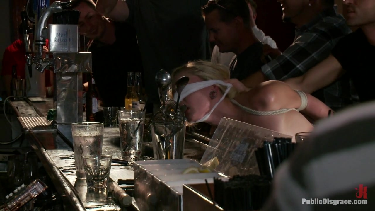 Hot Blonde Disgraced In Bar - PublicDisgrace