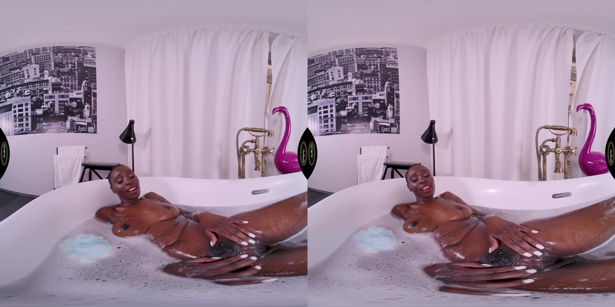 Taking A Hot Bath - Big Tits African Pornstar Zaawaadi Solo