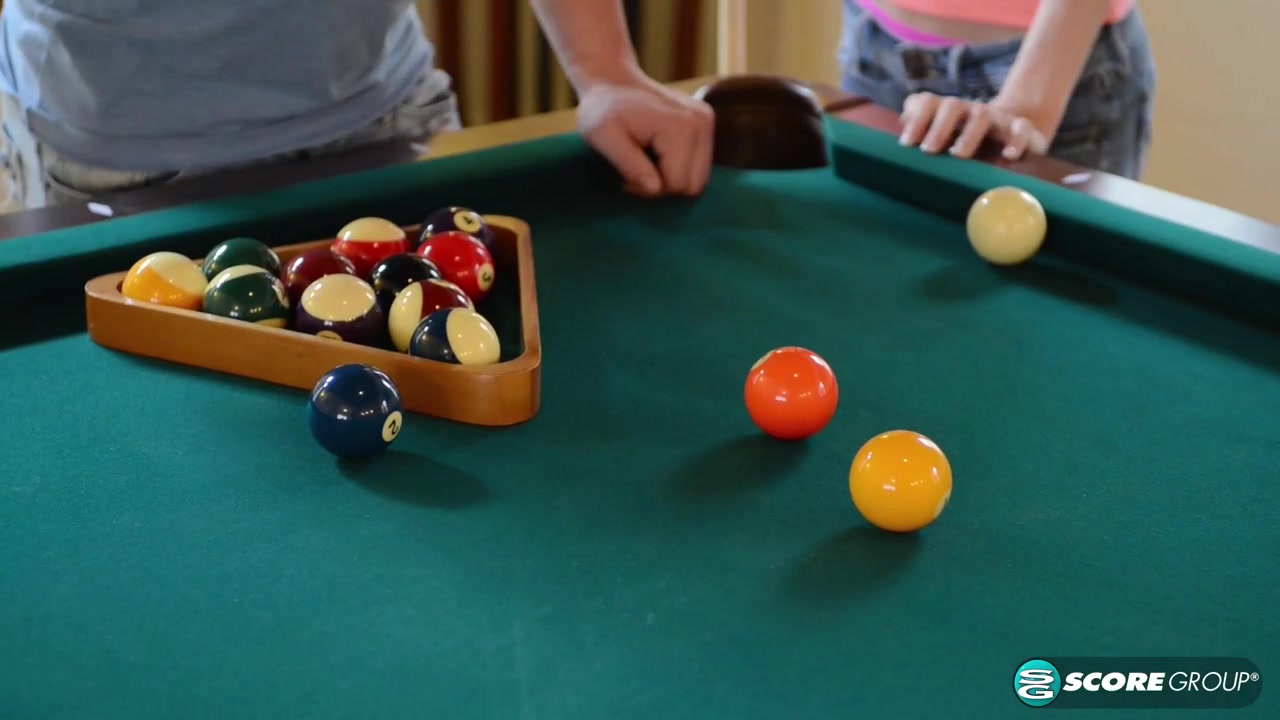 Hailey Little Rides a Cock on Top of a Pool Table