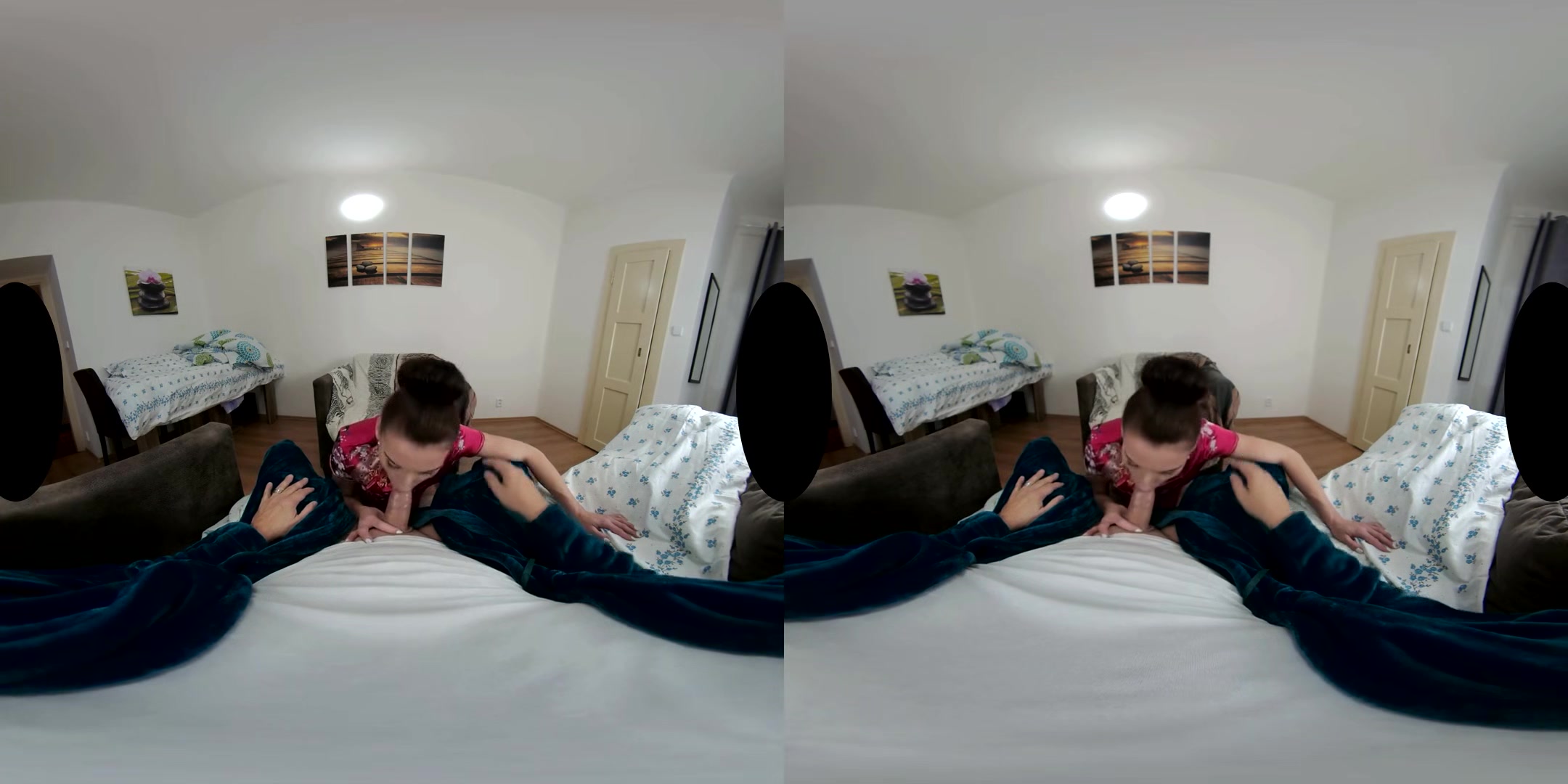 Victoria Daniels: Lady in Red - Beautiful Brunette VR Lapdance Blowjob and Sex