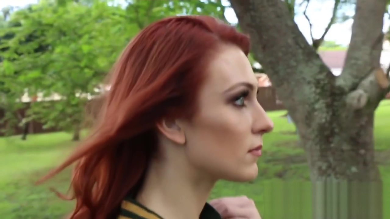 Amazing hot ginger feels sad after bad words and only has one solution