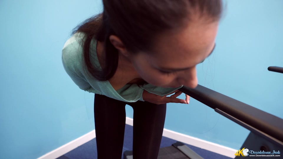 Rebecca G in Treadmill Tease - DownblouseJerk