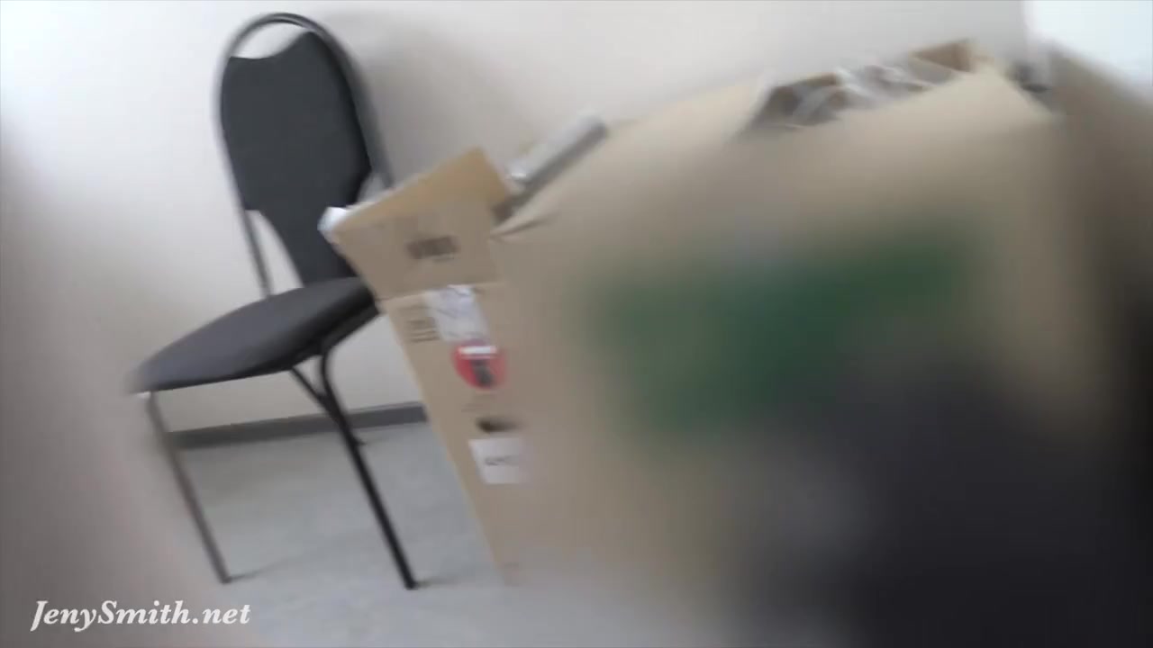 at boss office. She strips at real interview