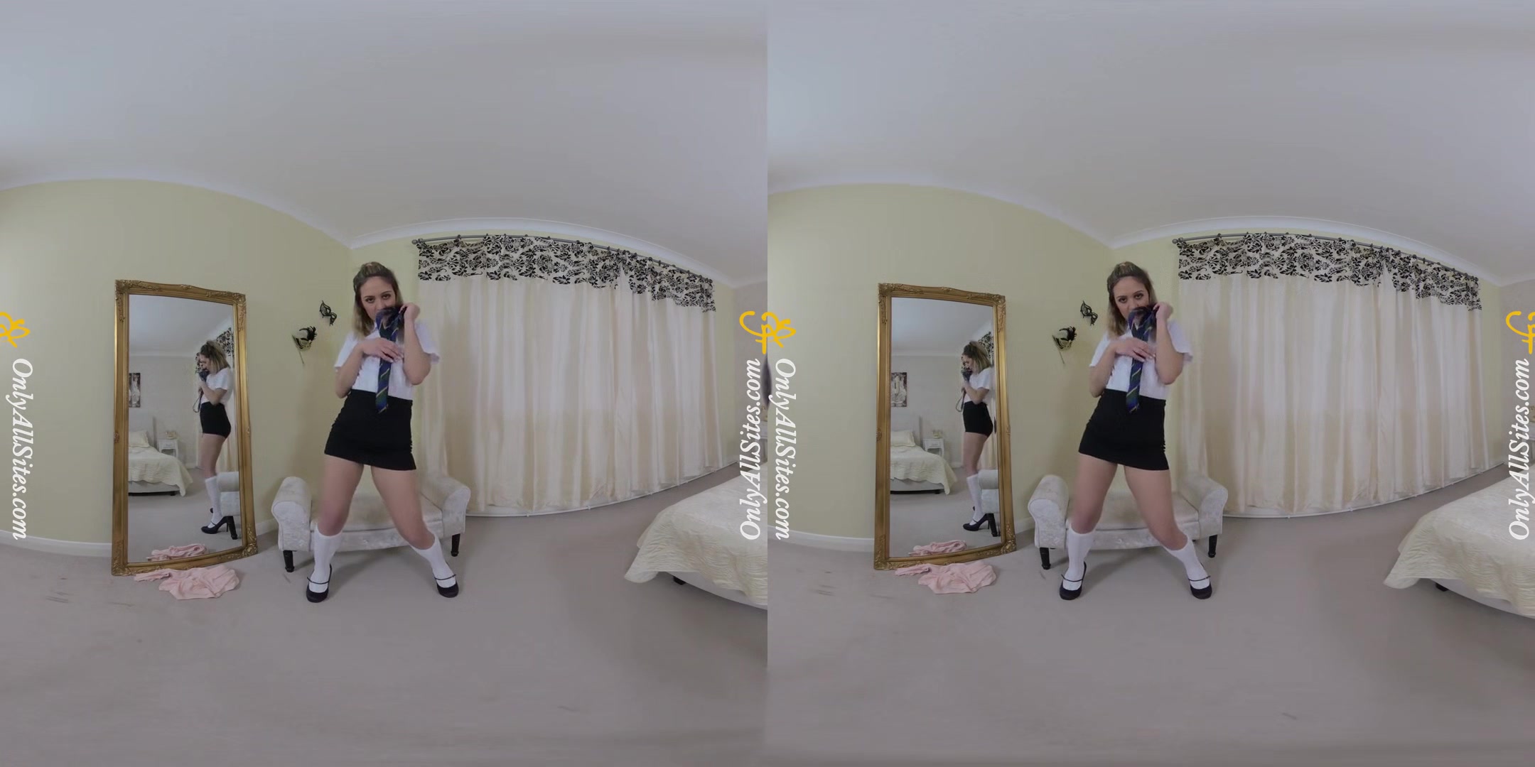 Samantha - Naughty Schoolgirl Strips - Schoolgirl Uniform Blonde Striptease