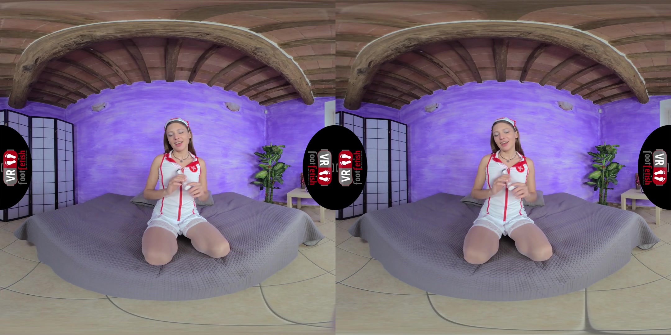 Hot Nurse Talia Mint Has A Special Vaccine For You - VRFootFetish