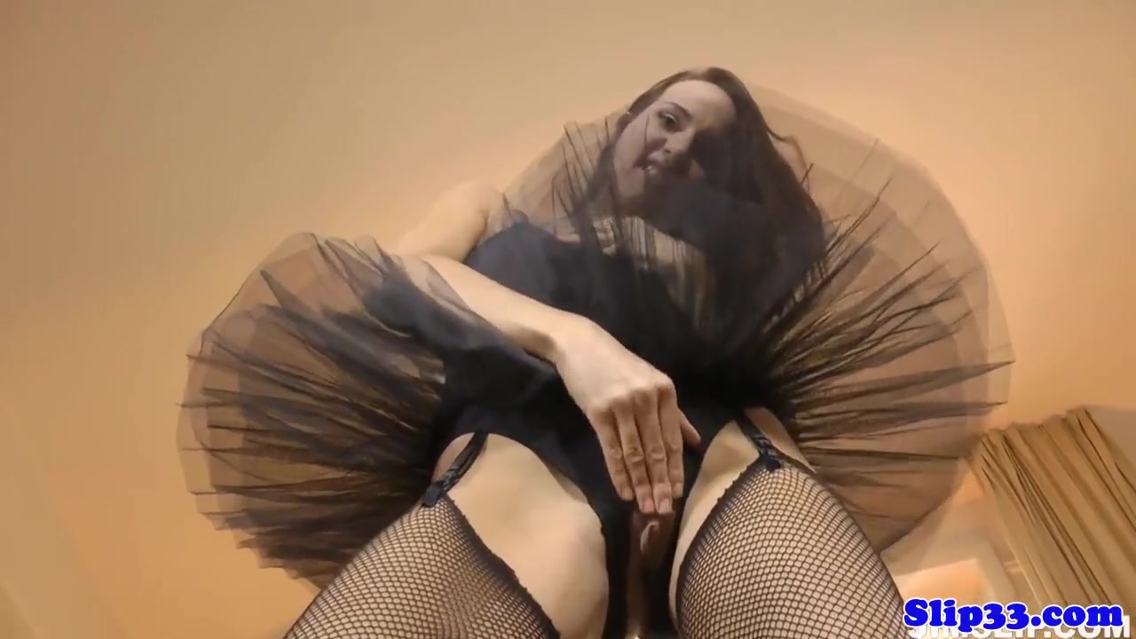Euro Ballerina Bouncing On Old Mans Pole