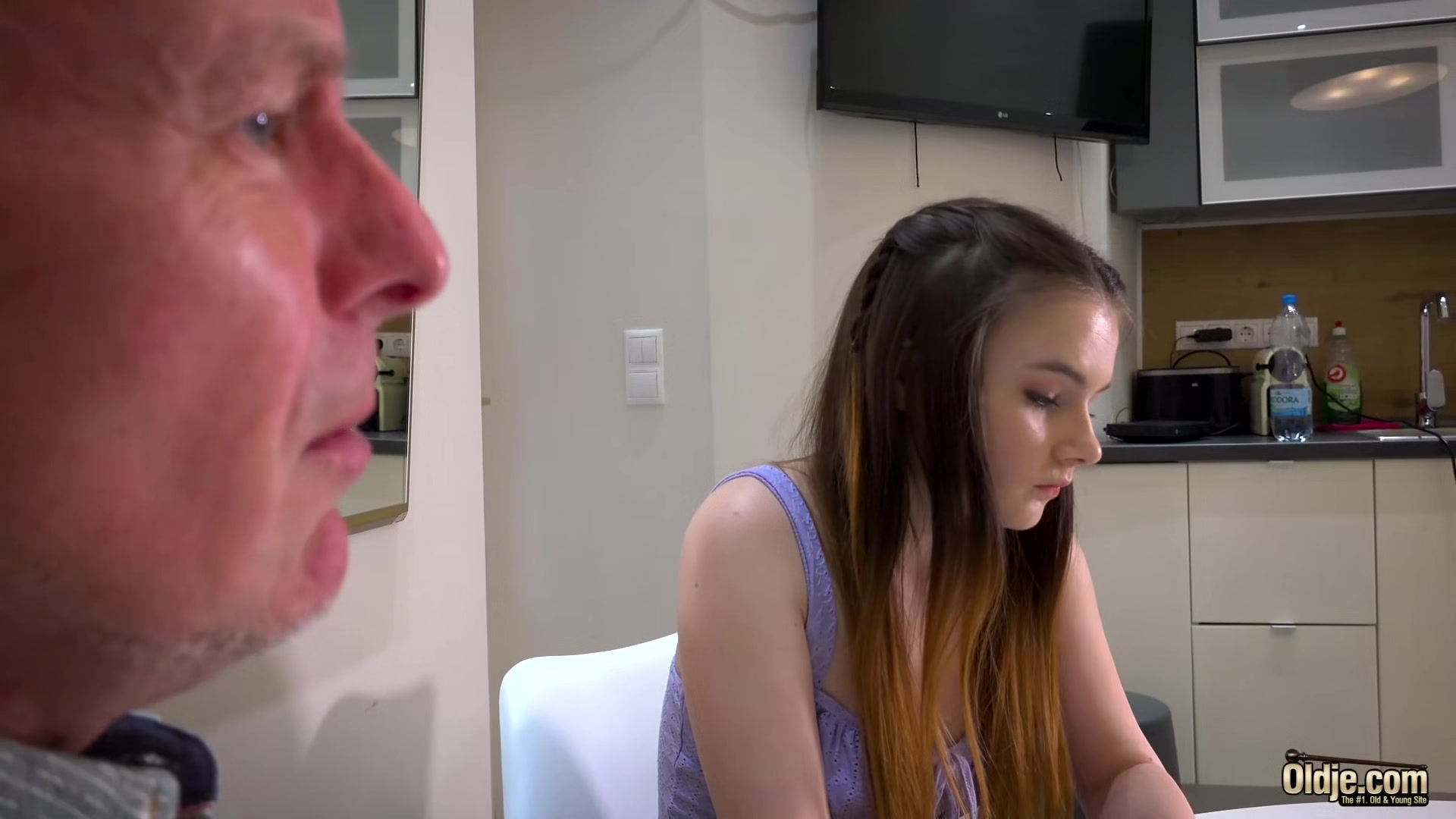 College girl pussy gets hard fuck from horny grandpa