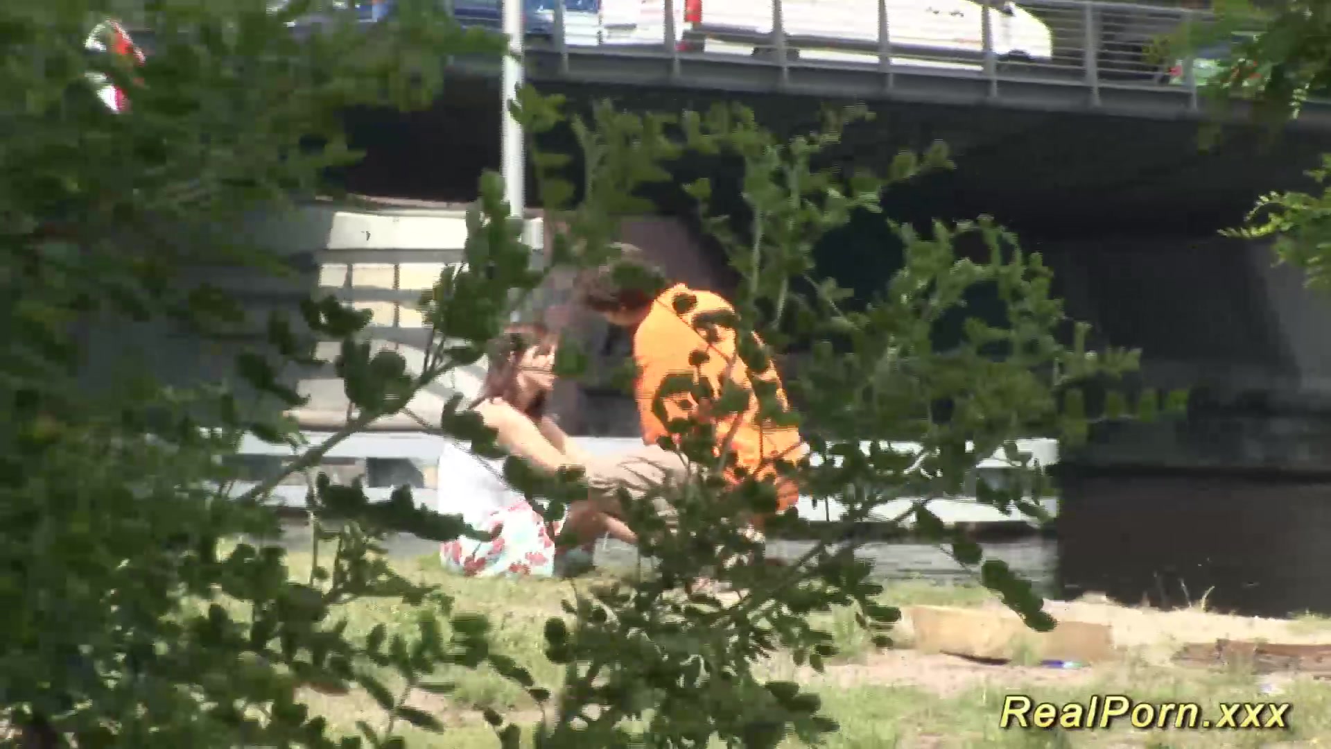 amateur couple fucking on public place