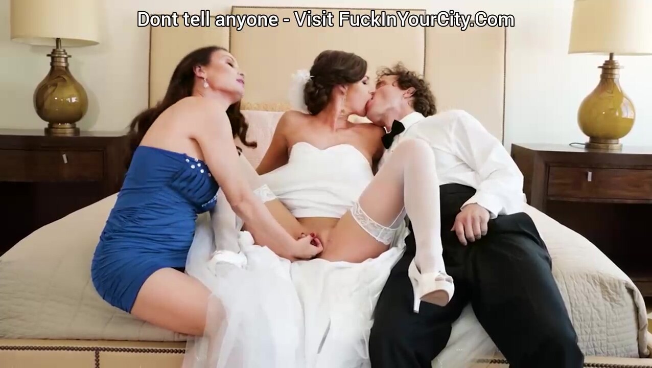 bride, mothers-in-law and her stepson