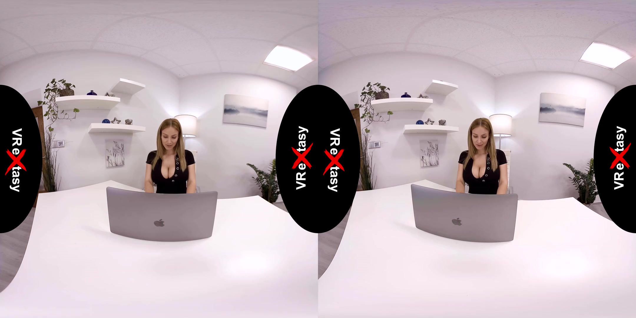 Nathaly Cherry - Office Lady; Busty Secretary Solo on the Desk
