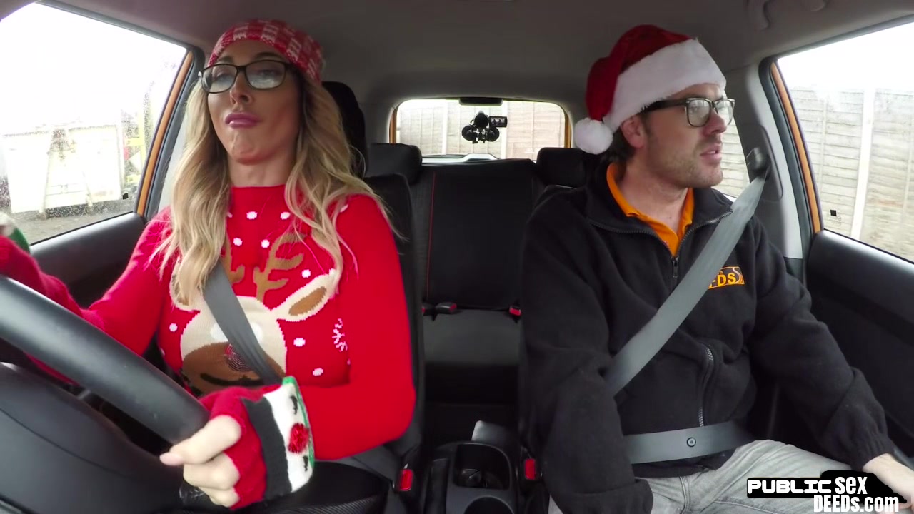 Busty kiwi publicly fucked by driving instructor