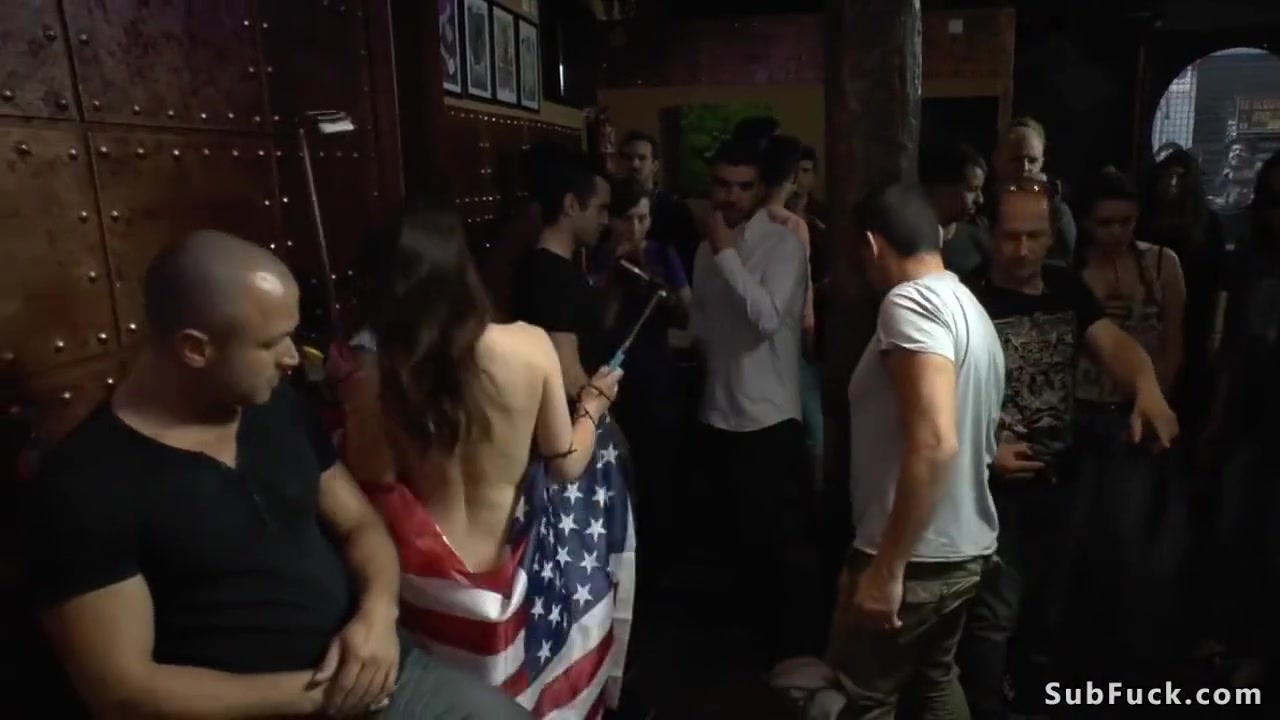 Juliette March In Public Group Sex And Facial For Brunette