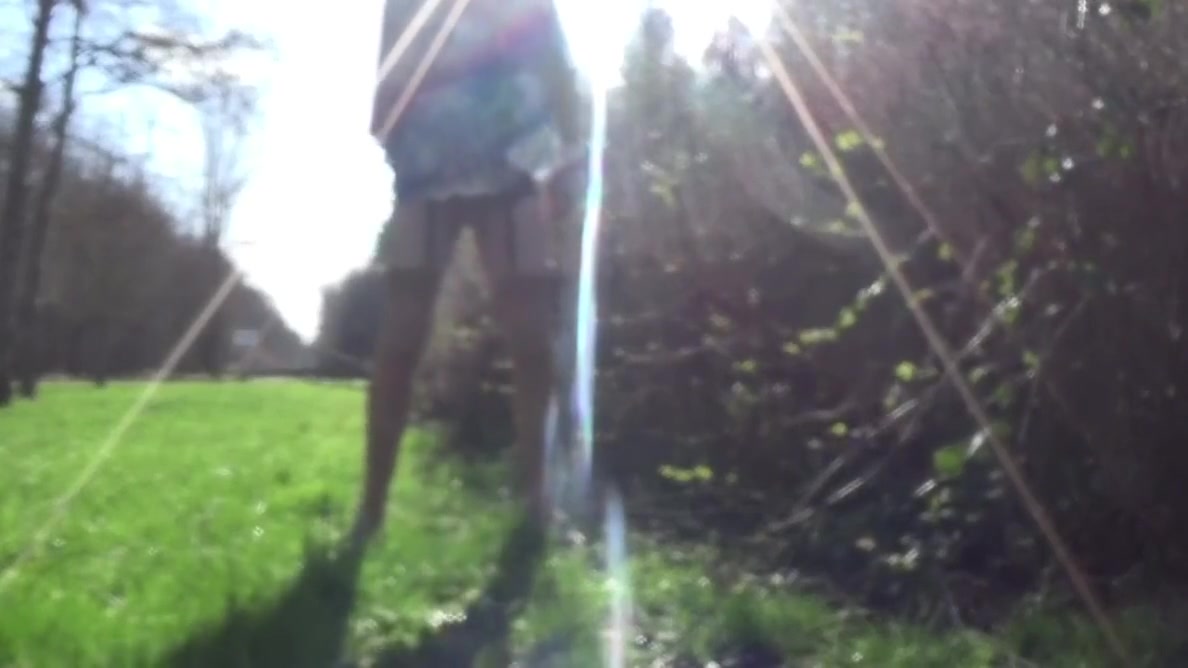 Transvestite Crossdresser Dildos In Front Of The Castle Outd