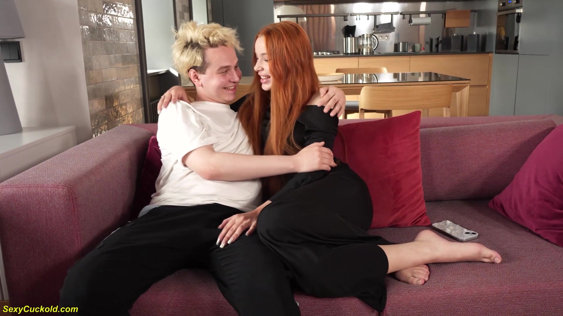 Rough Cuckold Becomes Her First DP Sex