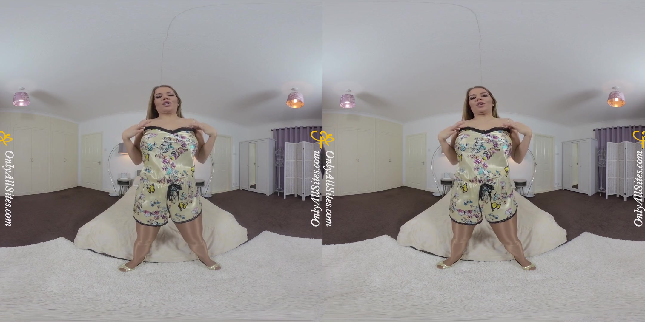 Siobhan Graves - Custom Babydoll; Big Tits Babe Stripping in a Body Stocking