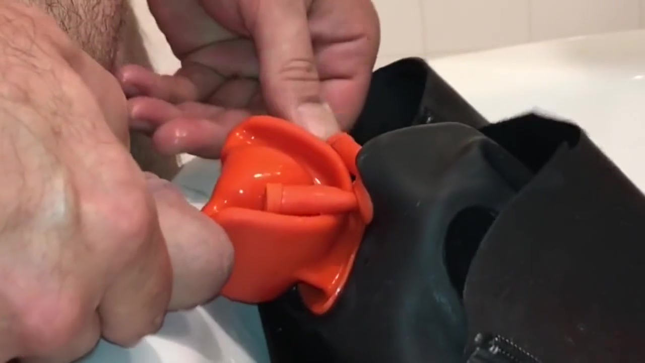 Locked In My Studio Gum Mask With My Piss My Cum And My Braces