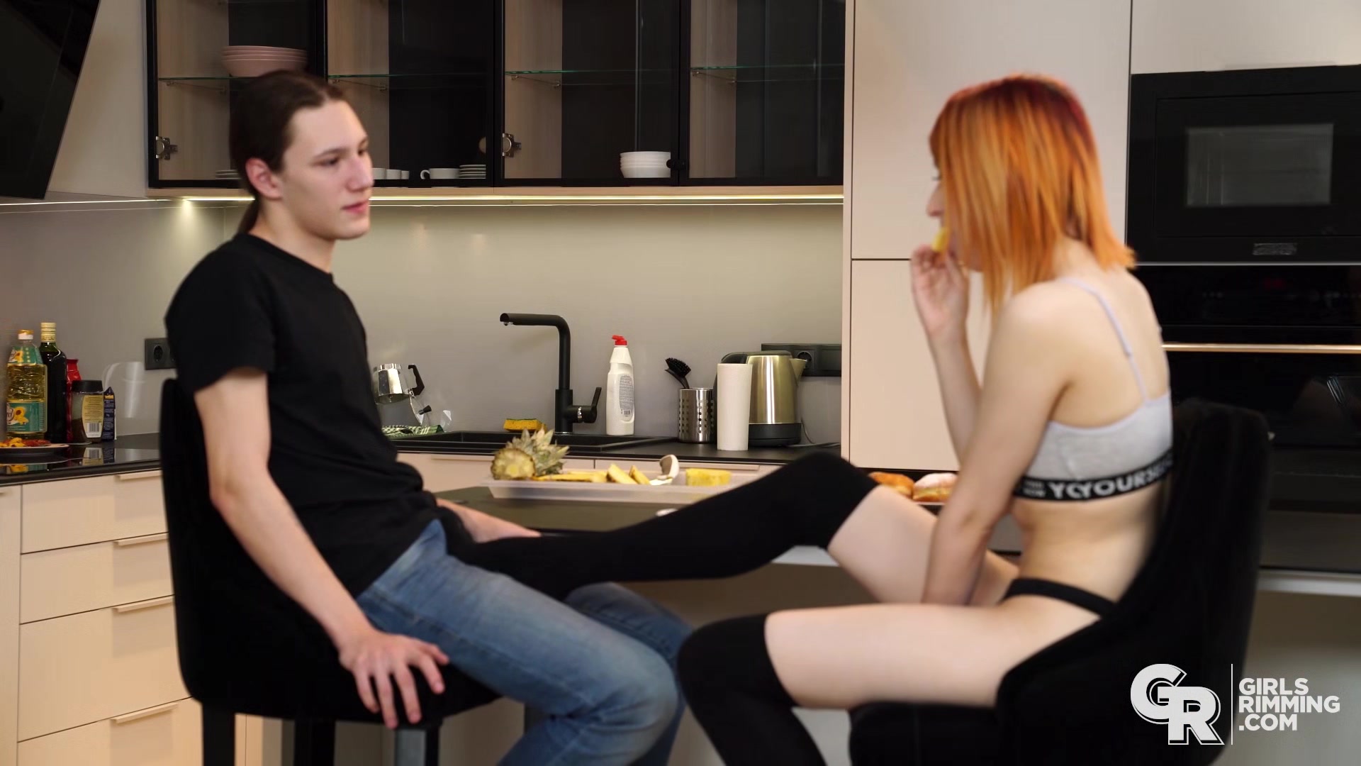 GIRLSRIMMING - Naughty teen 18+ Elin Flame rimming her boyfriend and gets fucked
