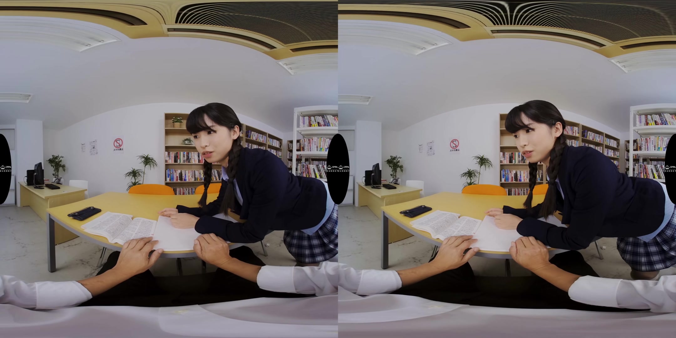 Riina Aizawa - H-Cup Riina Aizawa: Be Quiet in the Library! - V1VR