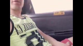 Jerking off in a taxi