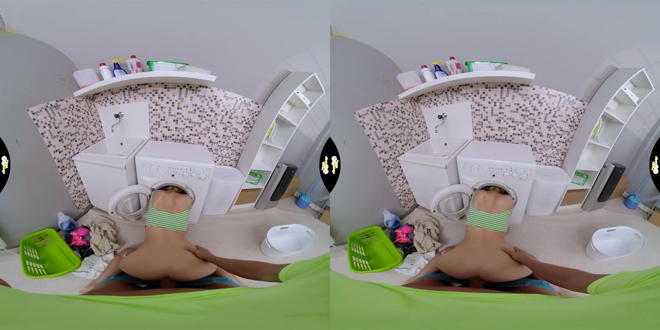 Jenny Wild Stuck in Washer; Russian Pornstar Virtual Girlfriend POV VR