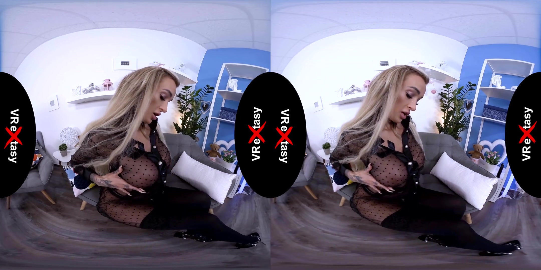 Daisy Lee - Sexy Big Ass and Tits; Tattooed Big Tit Blonde Solo Masturbation and Striptease
