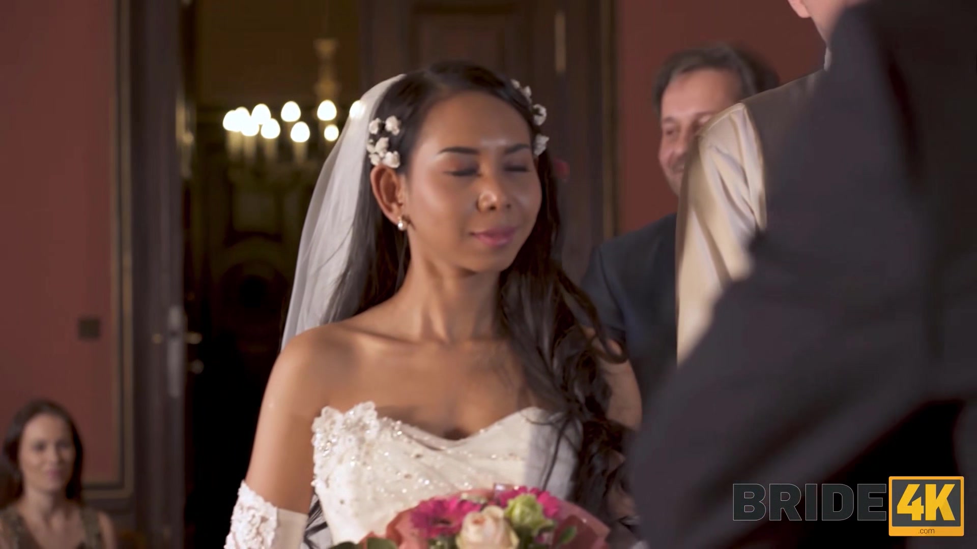 BRIDE4K. Small cheap wedding turns into public fucking action of the brides