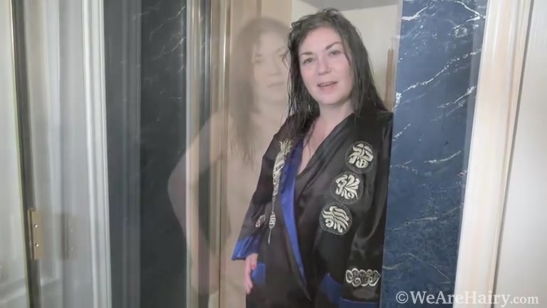 Ophelia Jones strips naked by her staircase - Compilation - WeAreHairy
