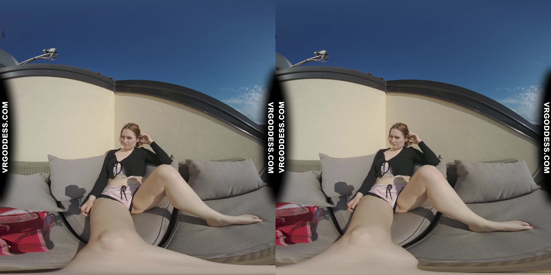 Diana Outdoor Balcony Masturbation First Time Finger In Ass And Anal Huge Dildo Pussy Stretch