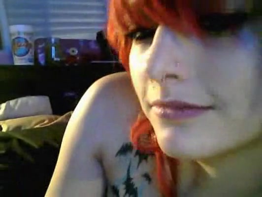 Tattoed Chick Doing Striptease