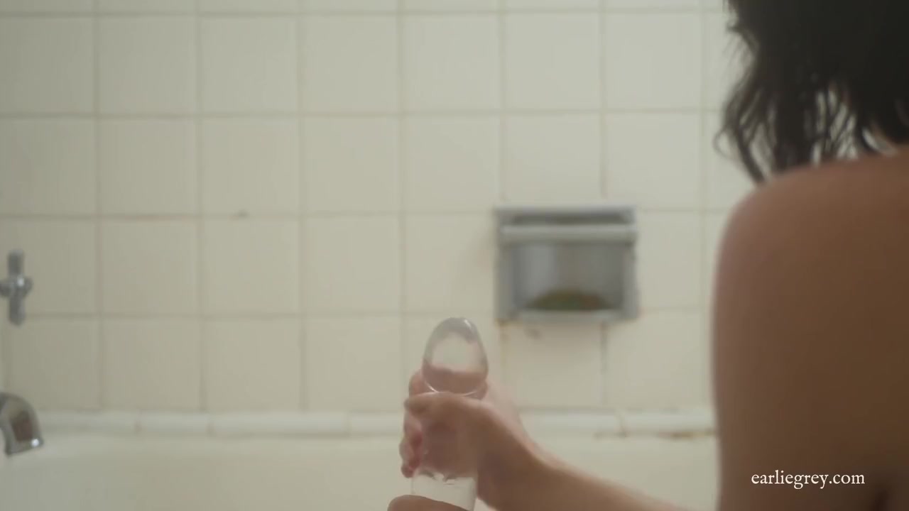 Quick Dildo Handjob And Ride In The Shower