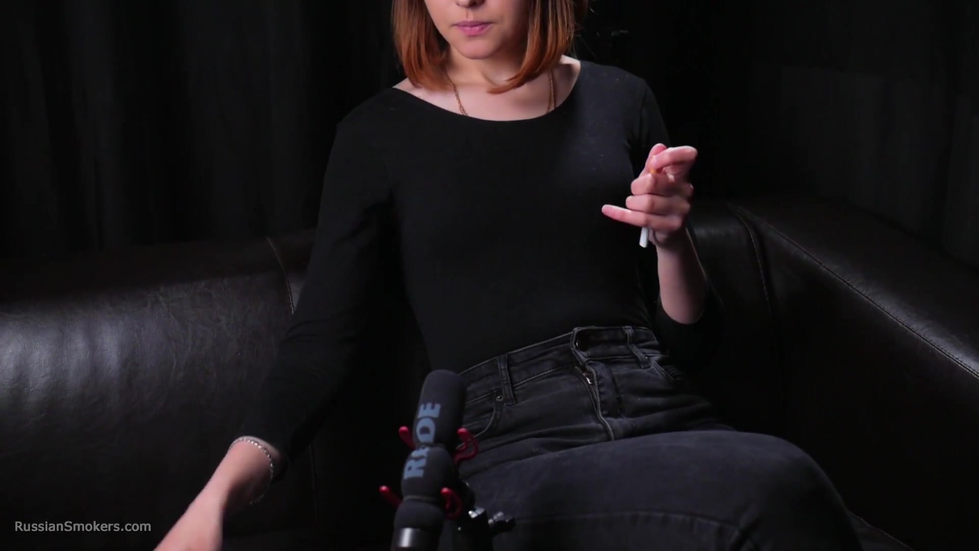 Dasha Is Smoking In The Studio