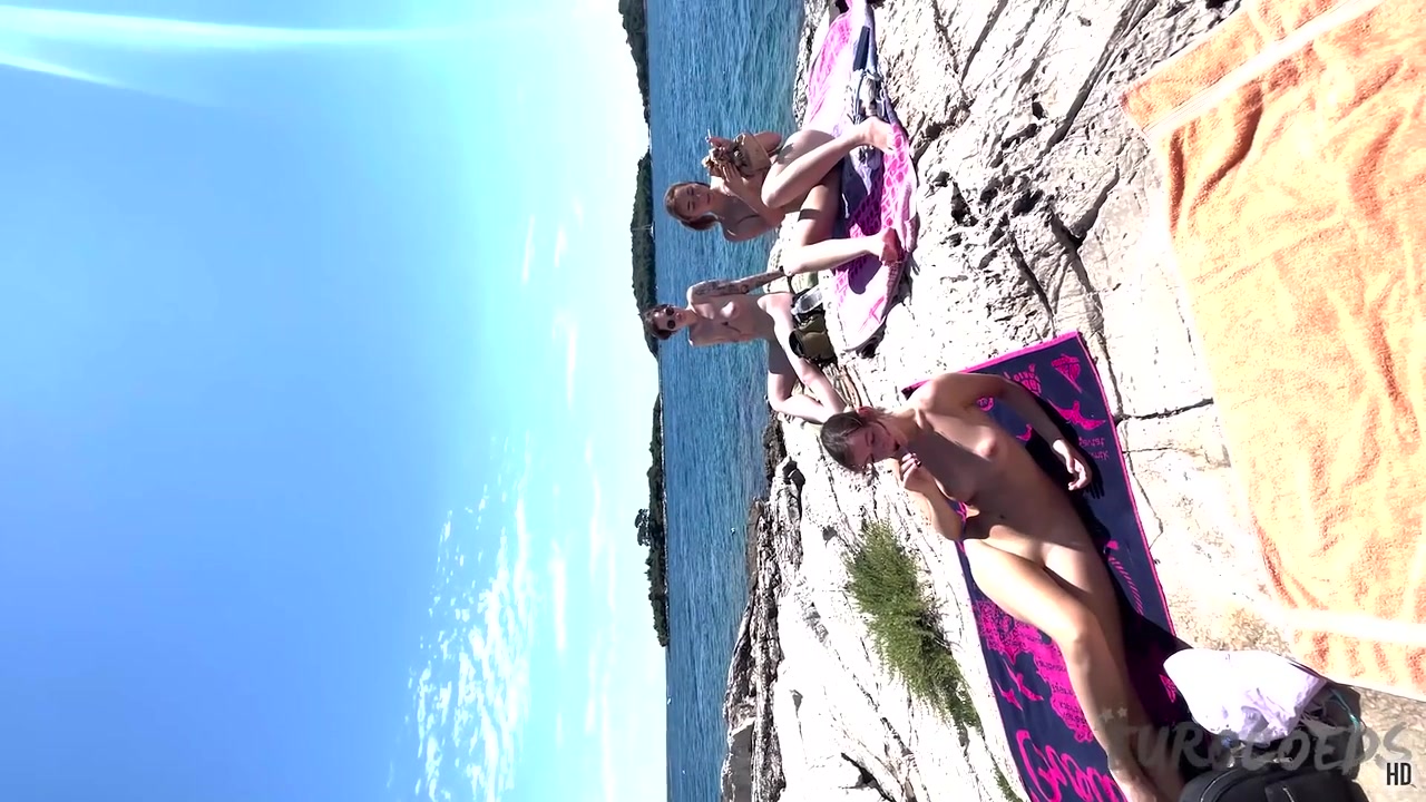Paddle Boarding And Sunbathing Babes On Vacation Miss Pussycat With Rebeka Ruby Adriana And Sammy