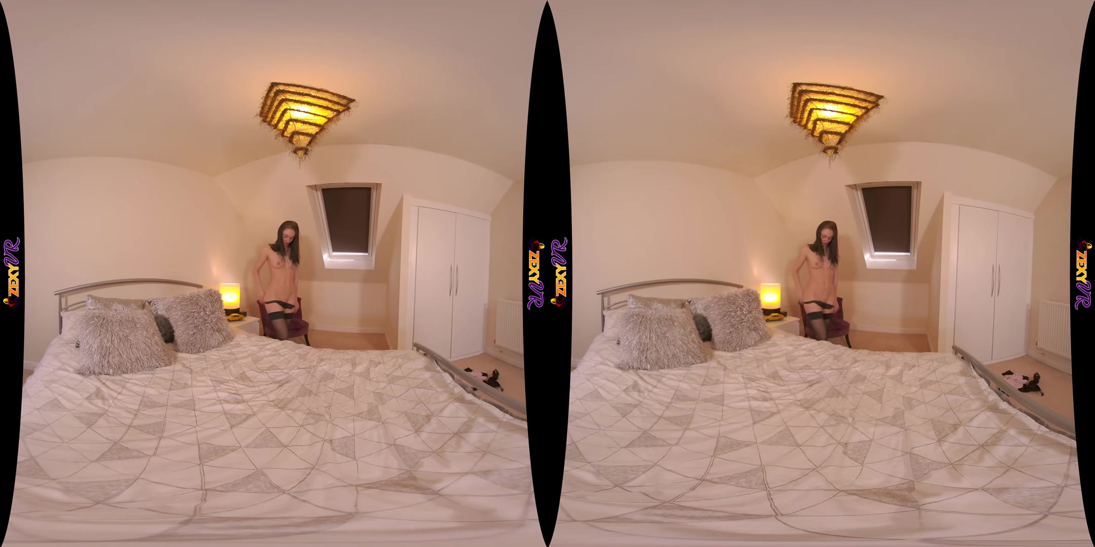 Bedroom Antics - Gorgeous Brunette Stripping - SexLikeReal