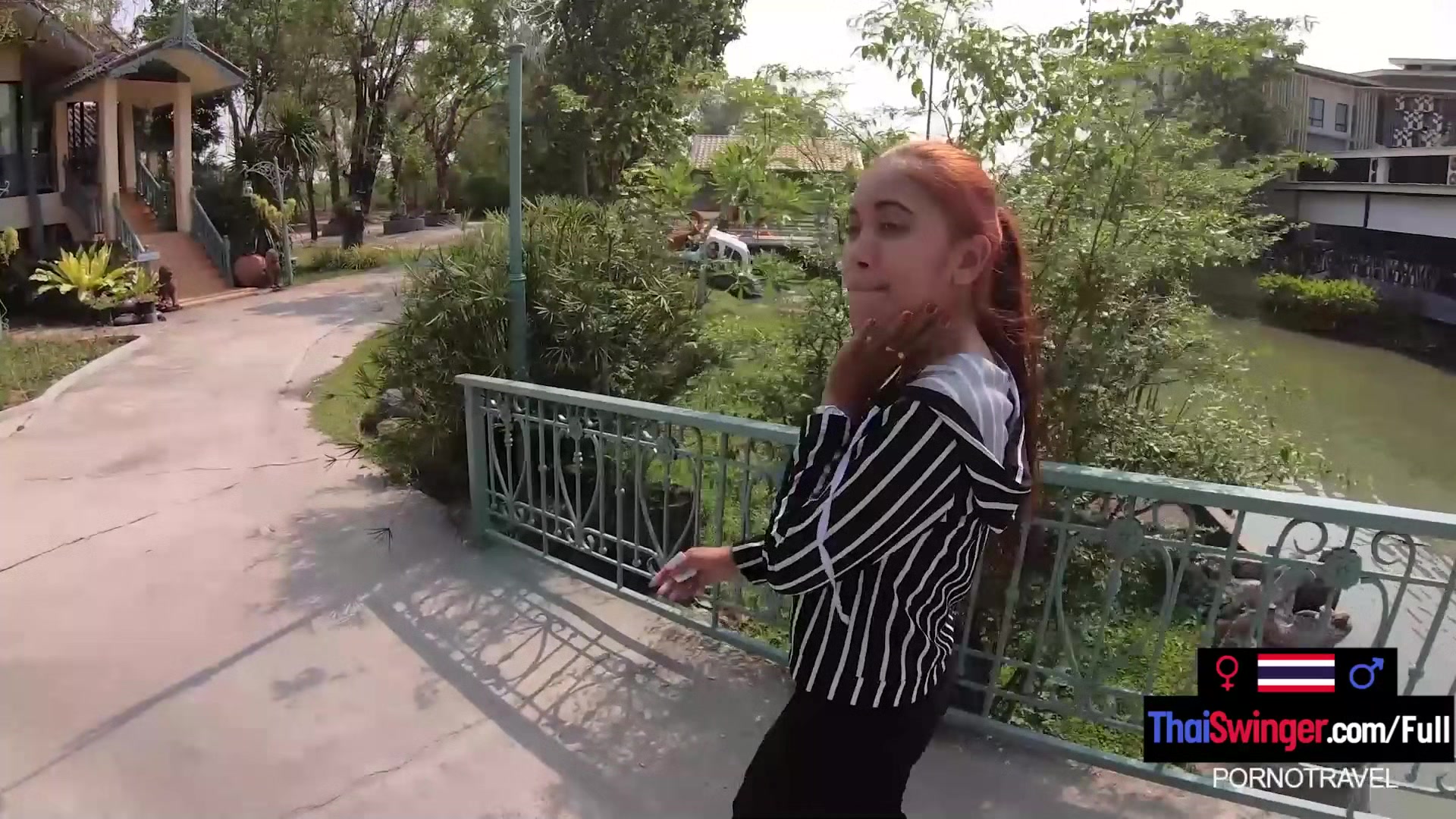 Big ass Thai girlfriend sucks and rides her hung boyfriend after a day out