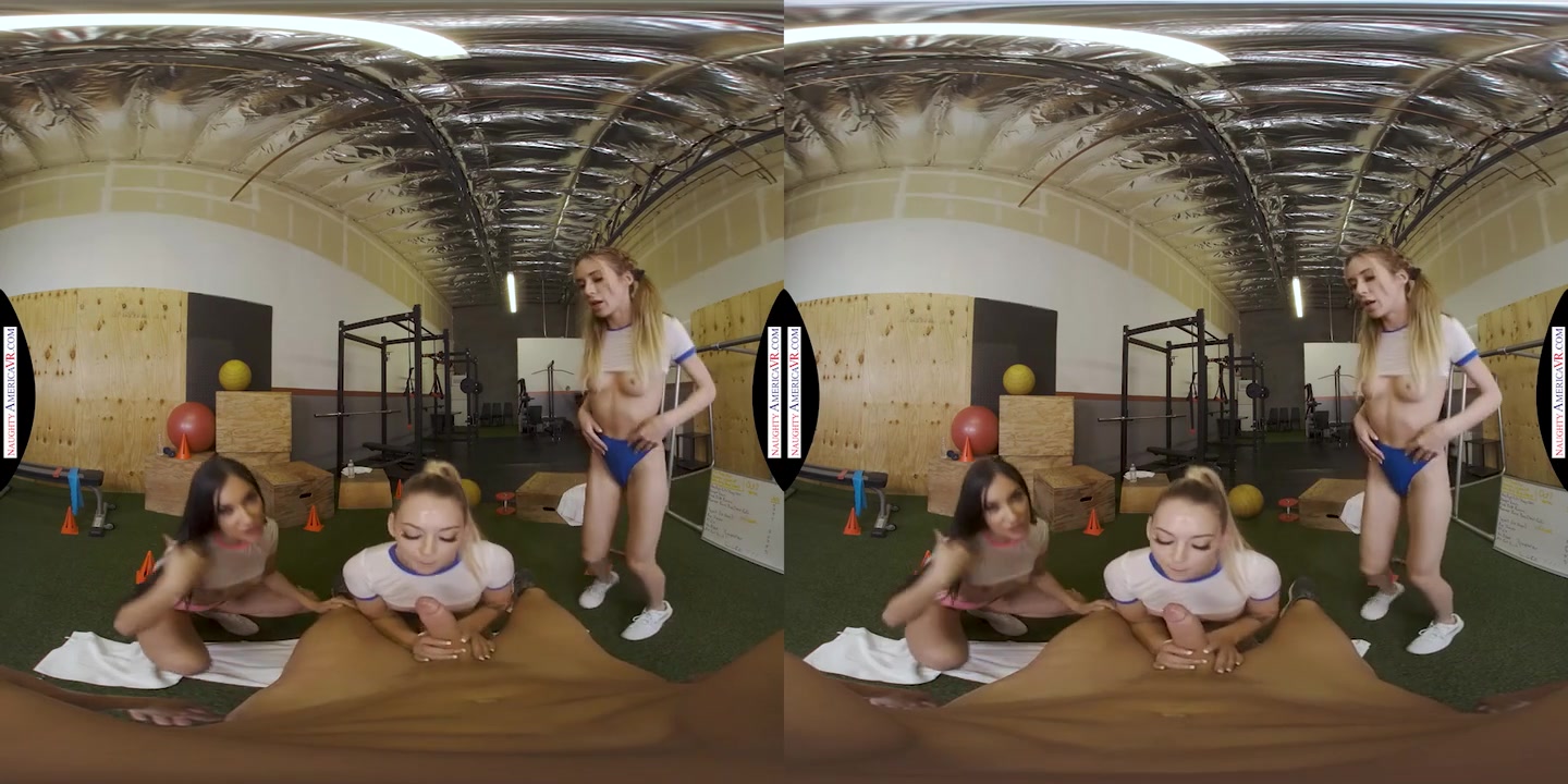 Aiden Ashley, Jazmin Luv, And Lily Larimar Surprise Their Personal Trainer With Their 3 Wet Pussies