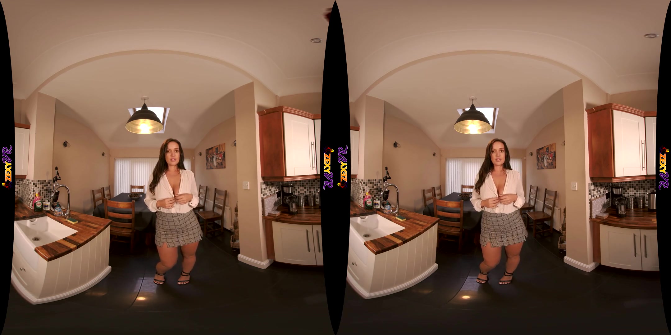 Yummy Dessert; striptease solo kitchen huge tits big ass brunette