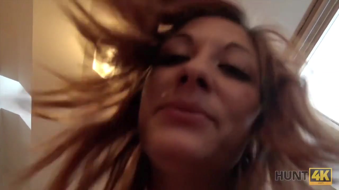 HUNT4K. Red-haired slut accepts cash to make her boyfriend cuckold