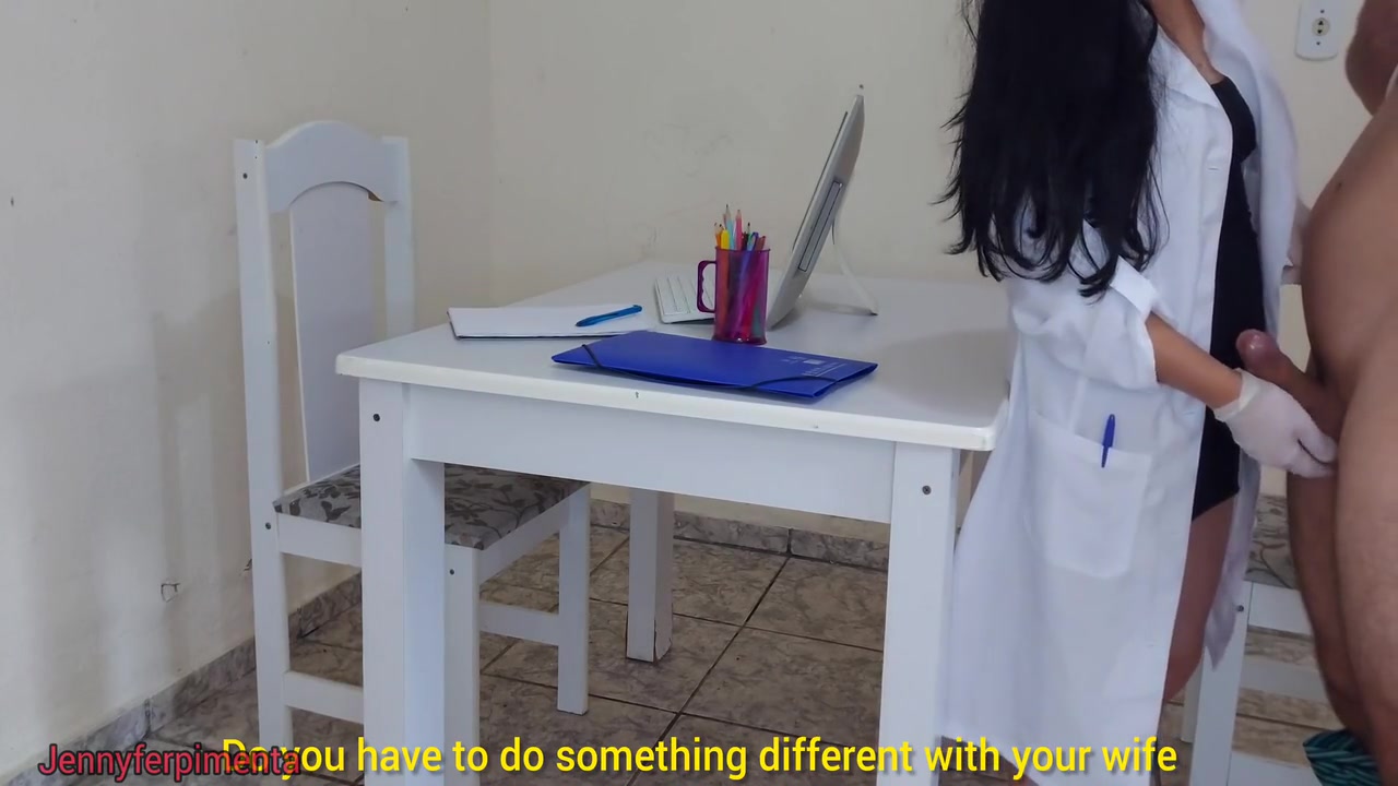 Jenny Fer In Doctor Solves Erection Problem During Exam!