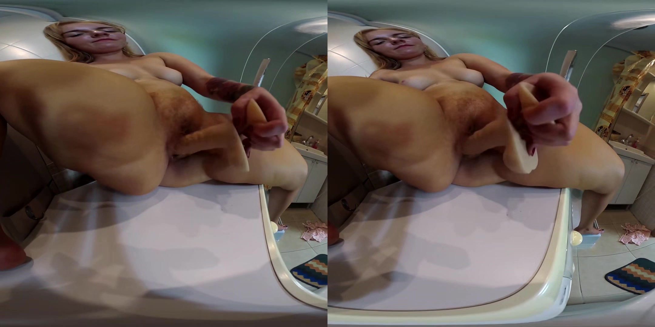 Agneta Masturbates In The Bathroom - Thick Blonde Big Ass Toying