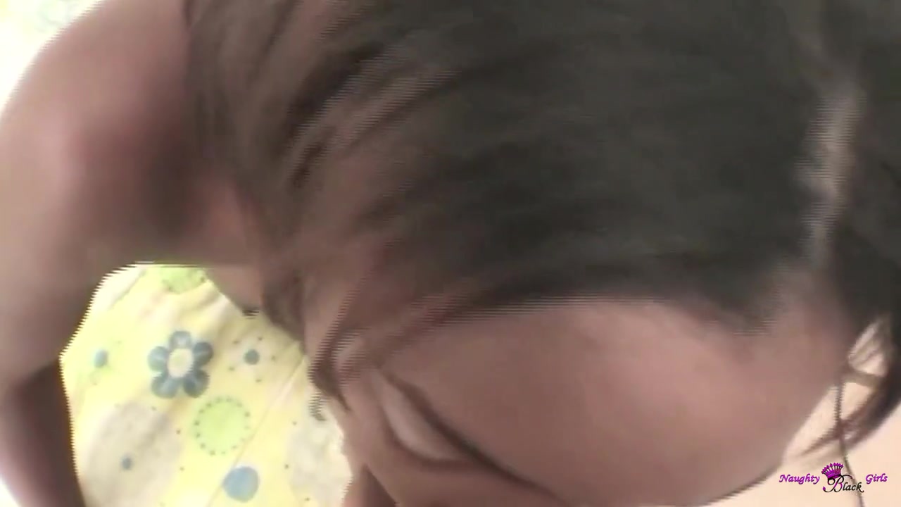 This Sweet Black Chick Will Not Stop Sucking His Big White Cock Until It