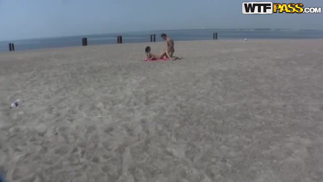Slim and hot petite Dasi West gets pounded hard on beach