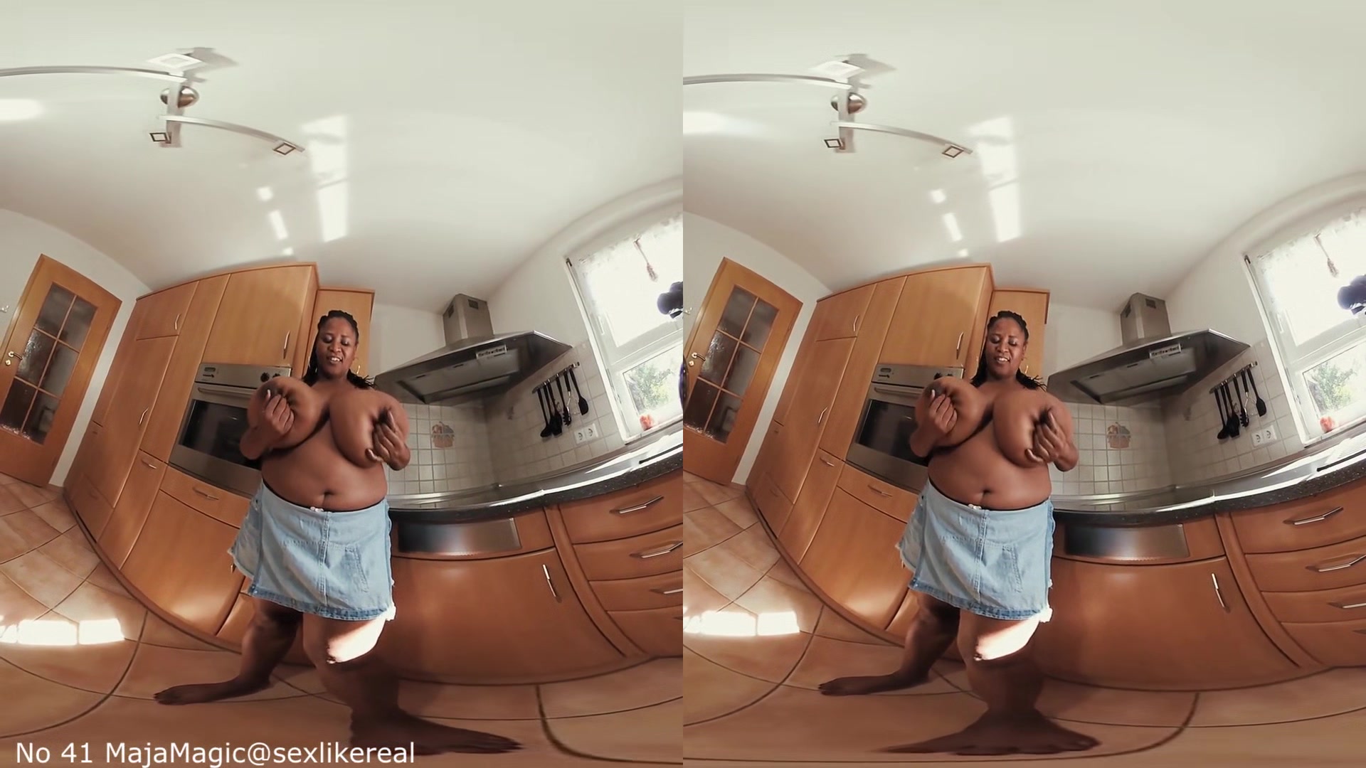 Pam - Huge Tits Ebony BBW Solo - MajaMagic - SexLikeReal
