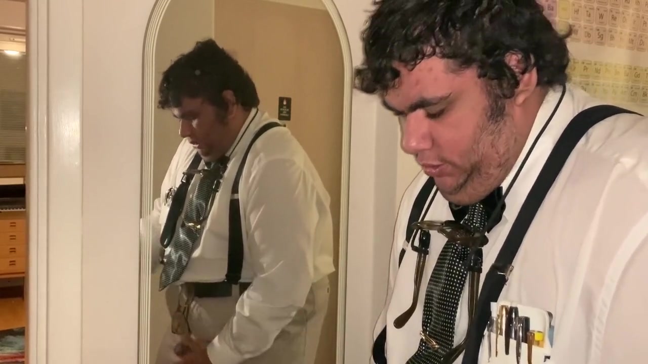 Nerd In His True Form Admiring Himself