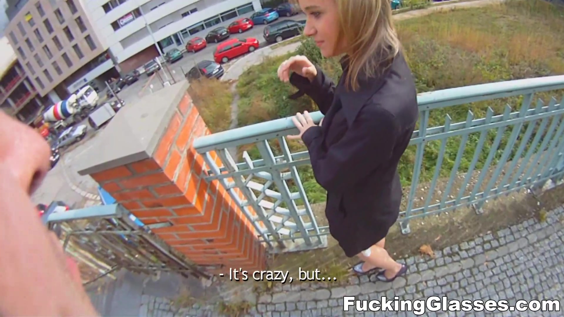 Fucking Glasses - Kelly Candy - Blonde cutie tricked into outdoor sex