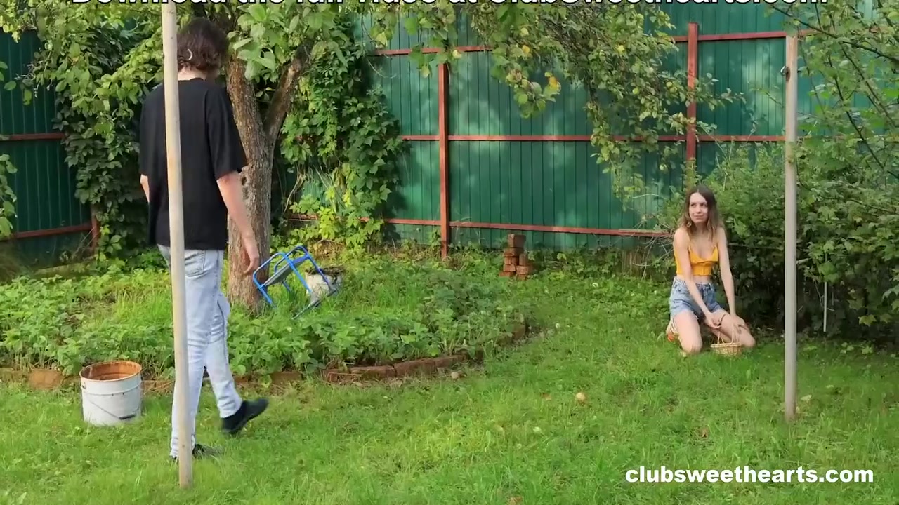 I Was Picking Up Some Blueberries When He Came! 18yo Fucked By