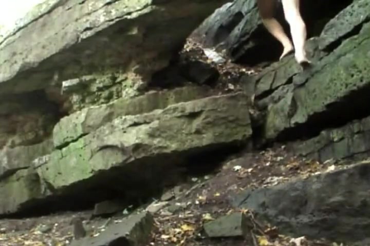 Rainy day nude rock climbing by Mark Heffron