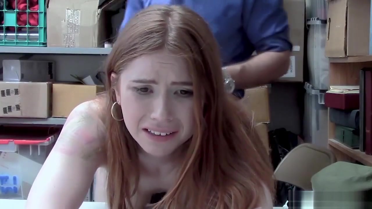 Hot Skinny Redhead teen 18+ Shoplifter Gets Caught Stealing
