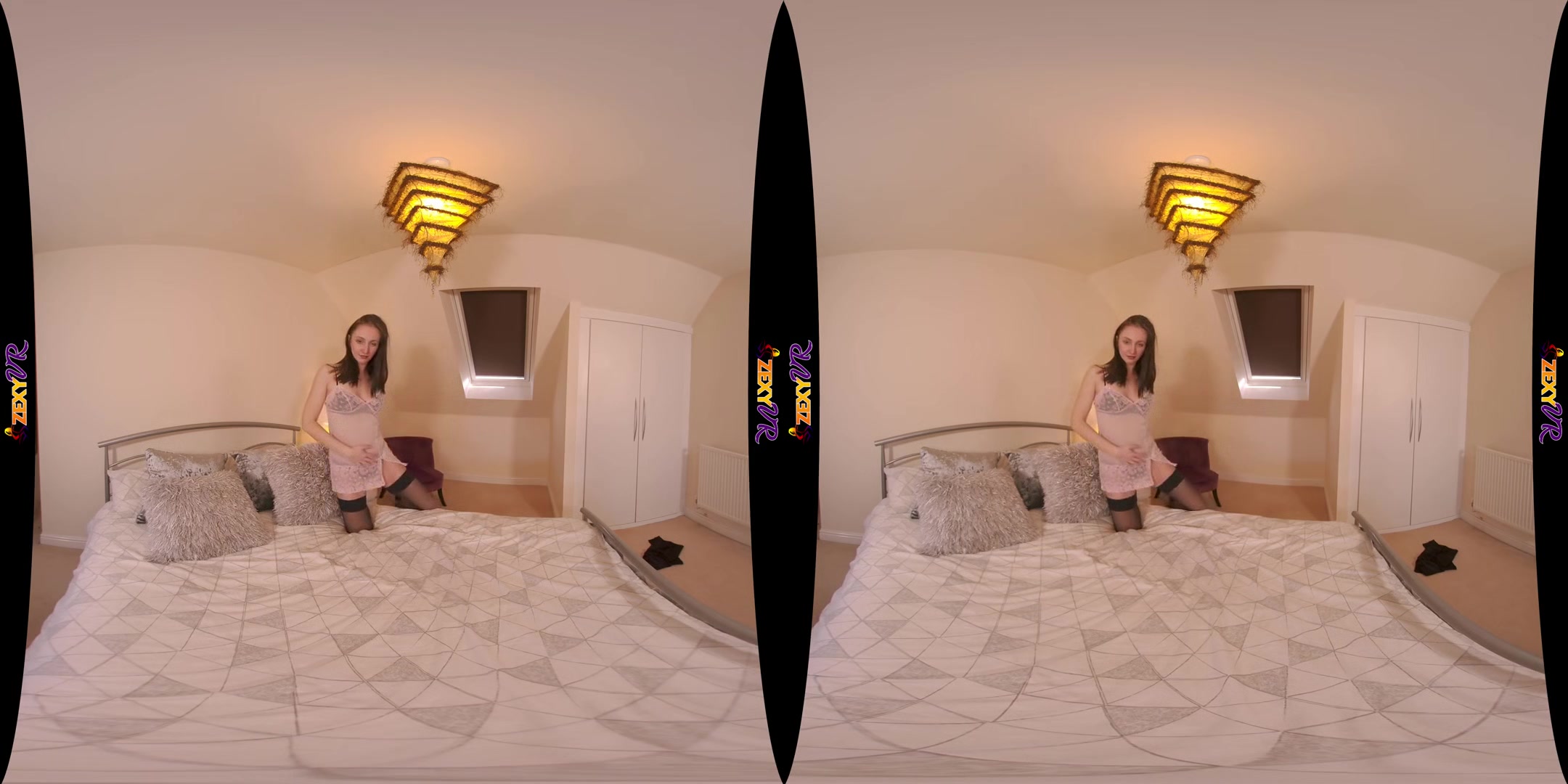Bedroom Antics - Gorgeous Brunette Stripping - SexLikeReal